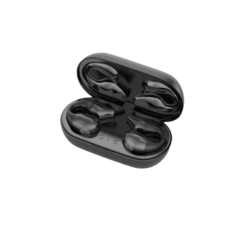 Auriculares deportivos Bluetooth unisex con clip, diseño ergonómico para confort.