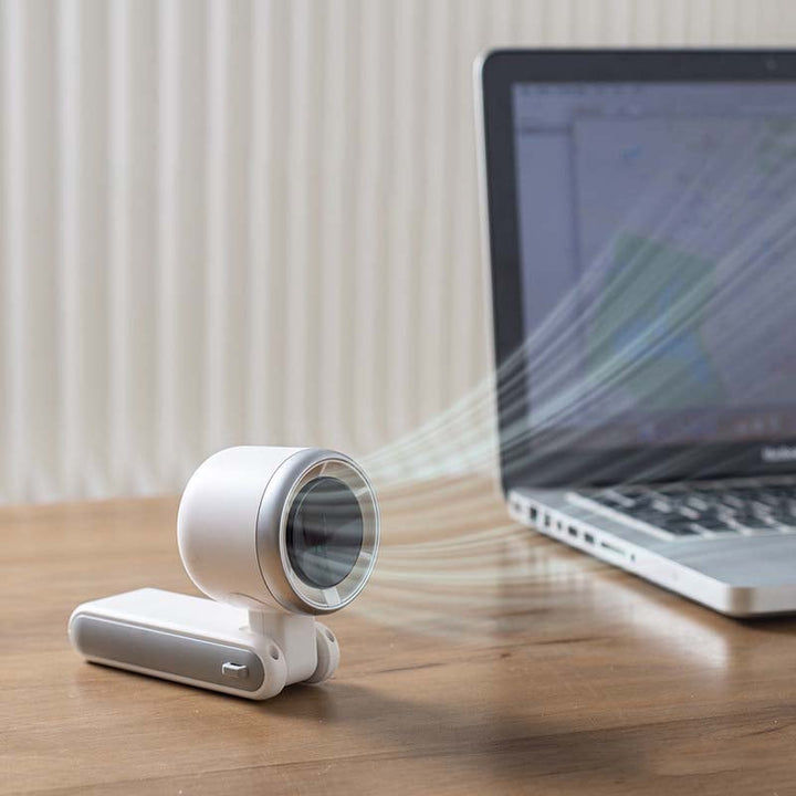 Mini ventilador portátil de escritorio. Turbina de alta velocidad, refresca tu espacio.