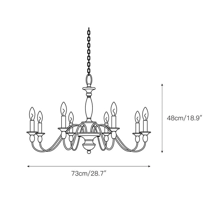 Iluminación elegante: candelabro moderno de madera y metal para comedor o sala.