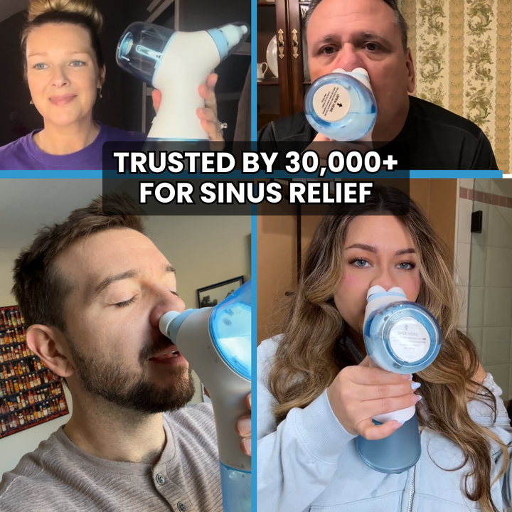 Salud respiratoria con lavador nasal eléctrico dual unisex. Alivia alergias, congestión, limpieza profunda para adultos.