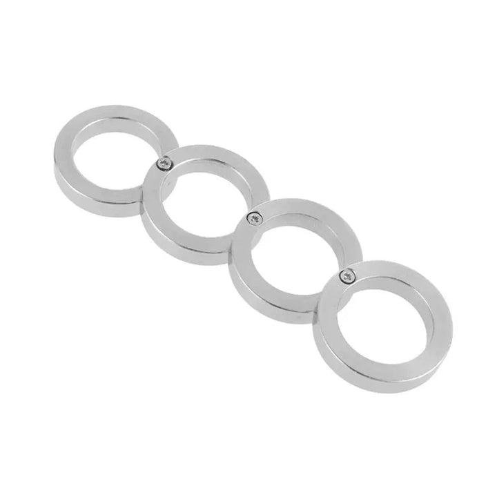 Anillo de autodefensa plegable unisex de acero inoxidable, discreto y funcional.
