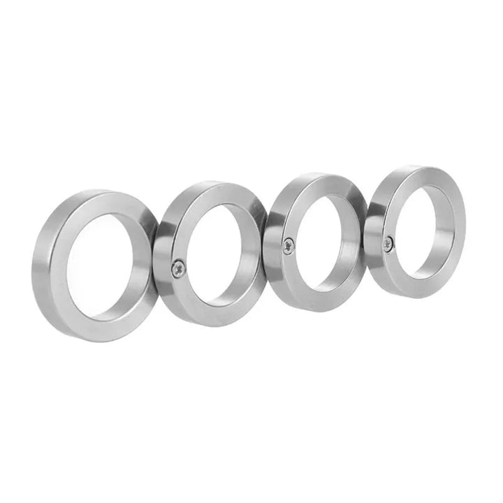 Anillo de autodefensa de acero inoxidable, con diseño rotatorio, listo para uso personal.