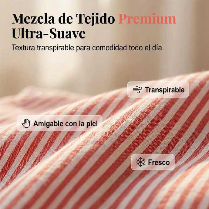 Conjunto capri de rayas en algodón para mujer, cómodo y muy versátil para cualquier ocasión casual.