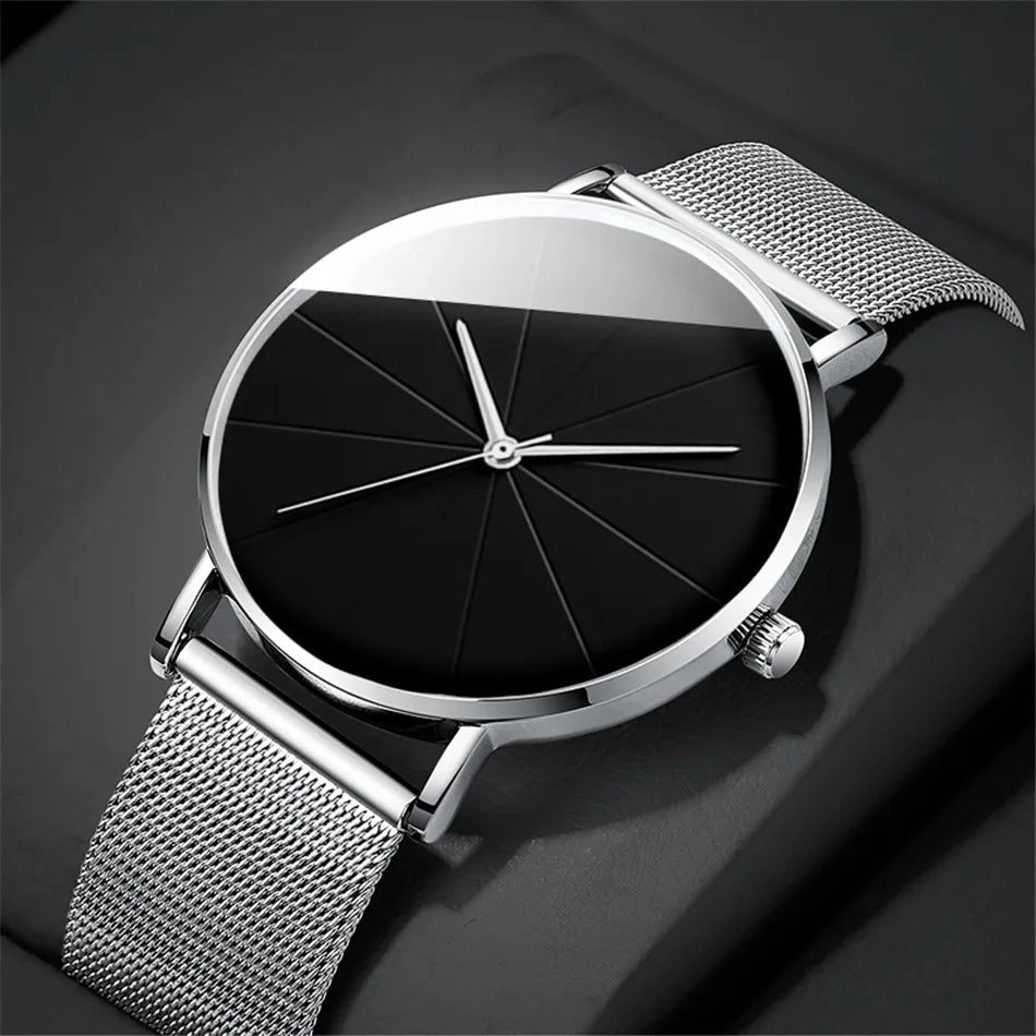 Reloj de acero inoxidable para hombres, robusto y con diseño sofisticado, precisión garantizada.