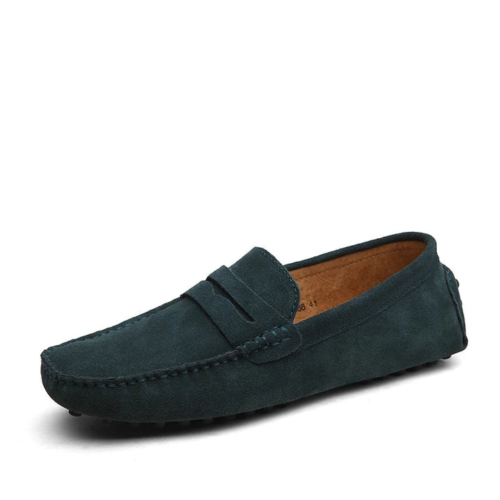 Zapatos de ante para hombre, mocasines casuales perfectos para el verano.