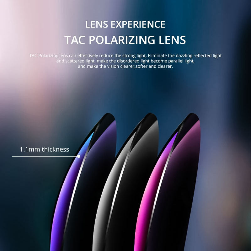 Gafas de sol con protección UV400, lentes polarizadas TR90 ultraligeras para deportes.