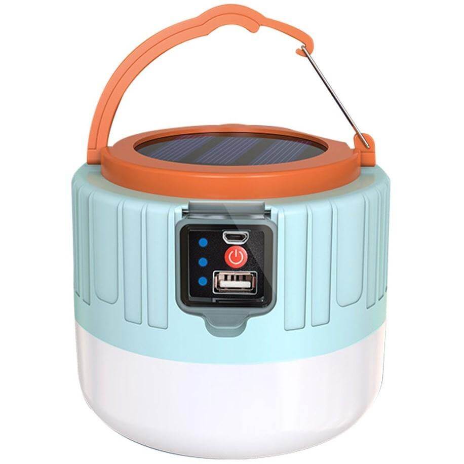 Luz LED solar de emergencia, perfecta para senderismo y actividades al aire libre.