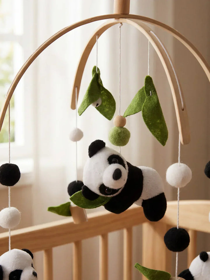 Móvil de cuna de madera, estimulación visual para los primeros meses.