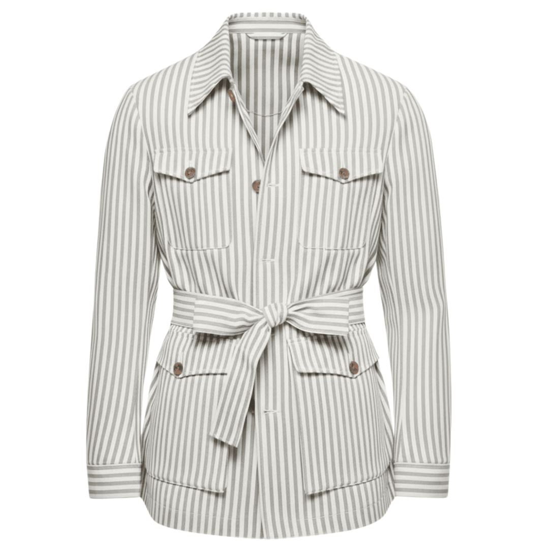Chaqueta safari ligera hombre, tejido fresco, ideal para verano. Ropa exterior masculina elegante y cómoda.