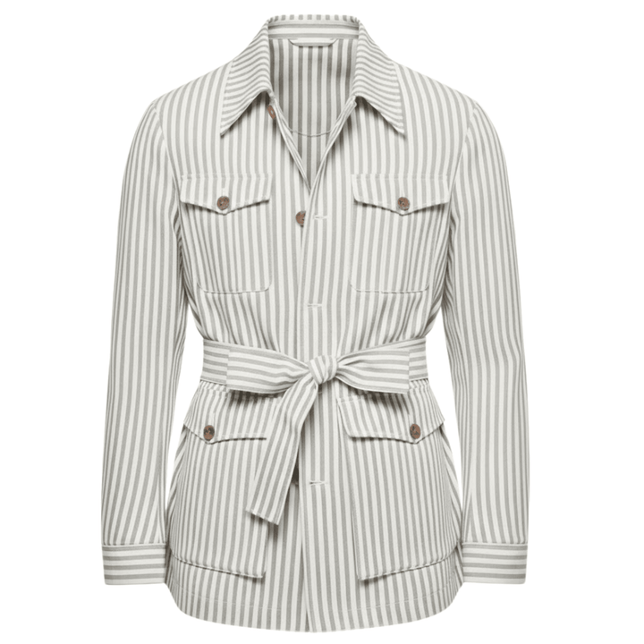Chaqueta safari ligera hombre, tejido fresco, ideal para verano. Ropa exterior masculina elegante y cómoda.