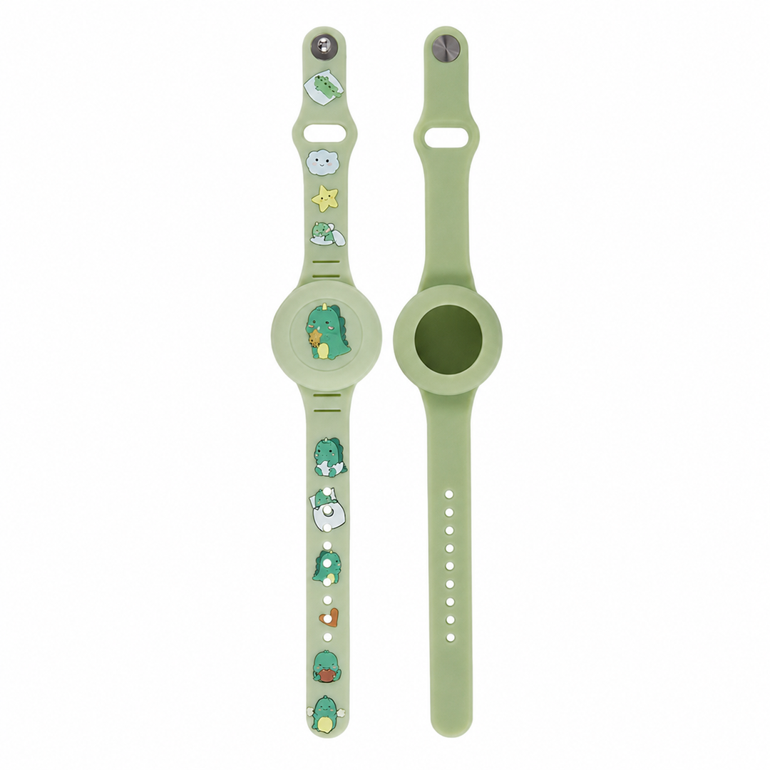 Pulsera Airtag para niños, localizador GPS con divertido diseño de dinosaurio. Ideal para juego y aire libre.