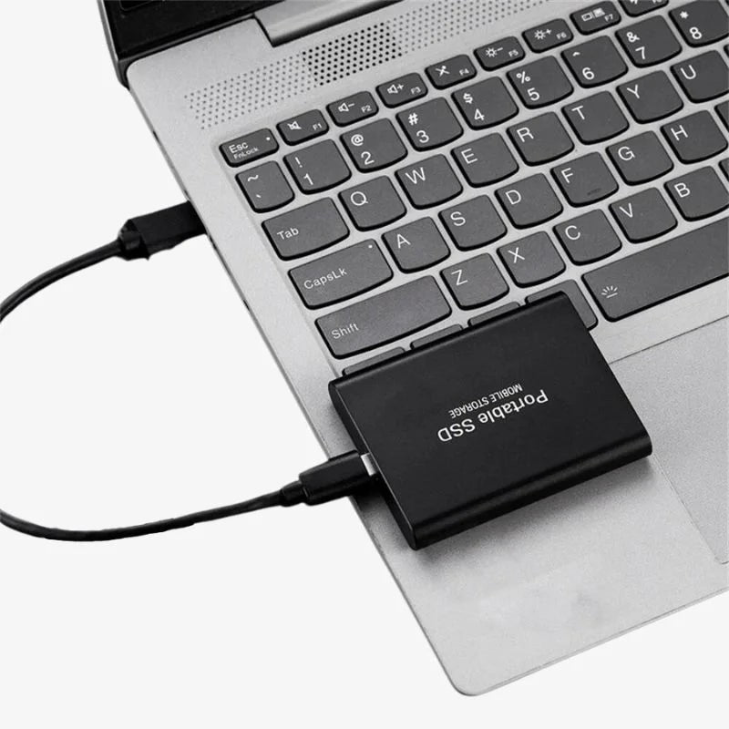 SSD portátil ultrarrápido USB 3.1 para almacenamiento externo de datos y copias de seguridad.