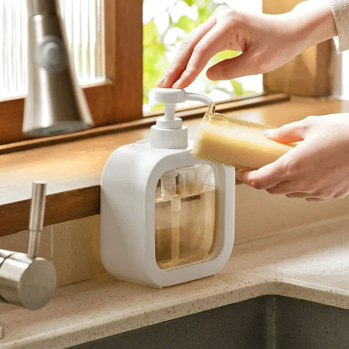 Dispensador de jabón freestanding para cocina. Estilo nórdico, práctico para el fregadero y encimera del hogar.