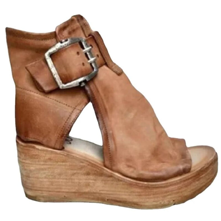 Calzado femenino de verano: sandalias elegantes con cuña para mujer, perfectas para moda casual y comodidad diaria.