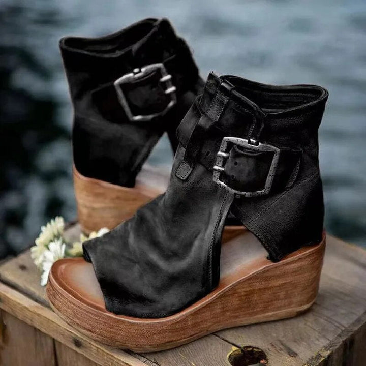 Zapatos de verano para mujer: sandalias cómodas con cuña, diseño elegante, ideales para un estilo versátil y casual.
