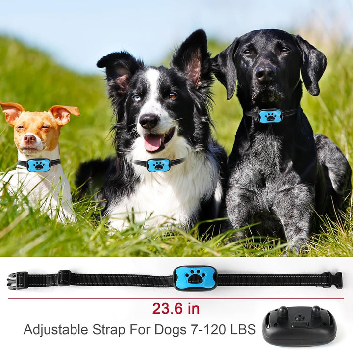 Collar antiladridos resistente al agua para perros activos, adiestramiento seguro en exteriores.