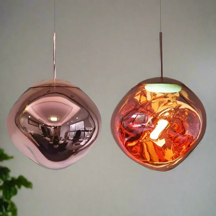 Lámpara de diseño moderno con cristal transparente, iluminación nórdica que realza el hogar.