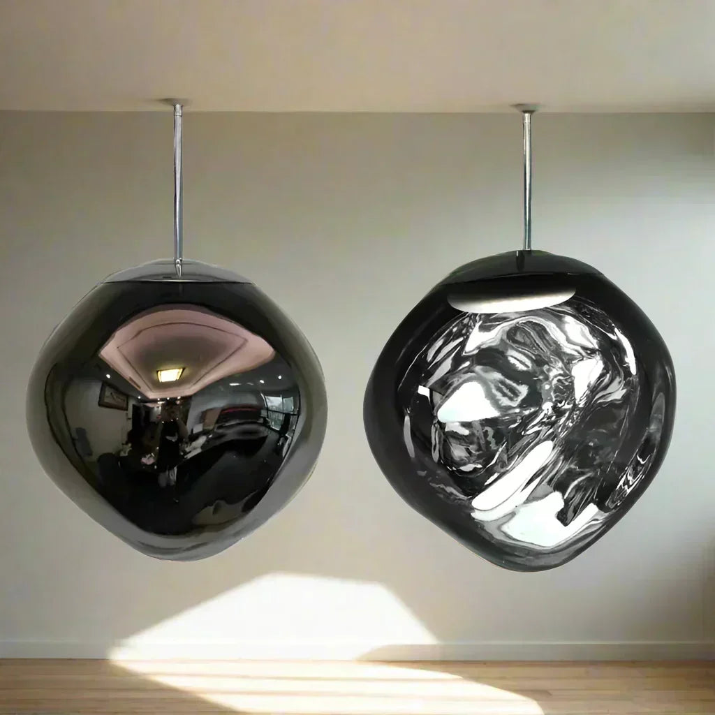 Luz de techo colgante, cristal transparente, estilo escandinavo, crea un ambiente cálido y moderno.