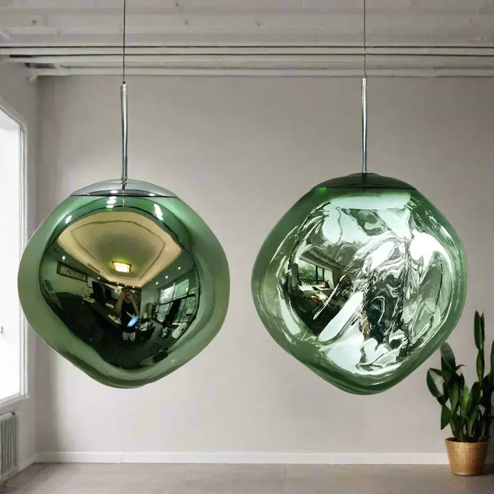 Iluminación moderna para cocina, lámpara colgante de cristal transparente, diseño nórdico elegante.