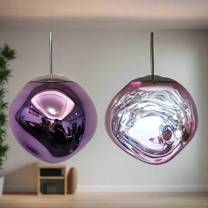Lámpara colgante de cristal, diseño moderno nórdico, luz ambiental para cualquier habitación.