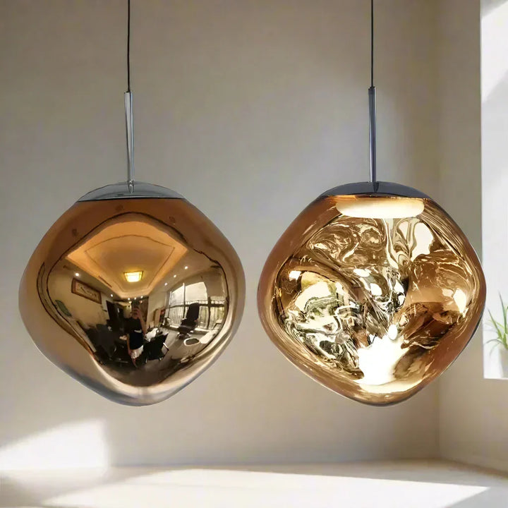 Colgante de cristal transparente con diseño moderno, iluminación nórdica para el hogar.