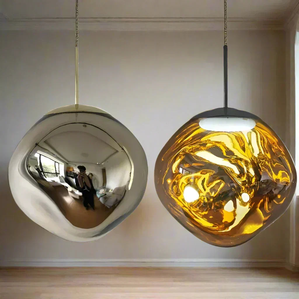 Lámpara de comedor nórdica, colgante de cristal transparente, estilo minimalista y elegante.