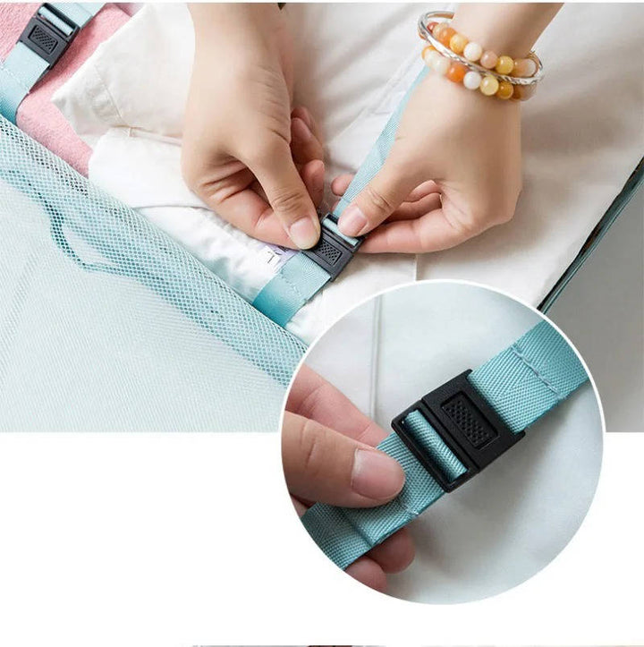 Cubos de empaque duraderos para viaje, set unisex de 6 piezas para organizar equipaje fácilmente.