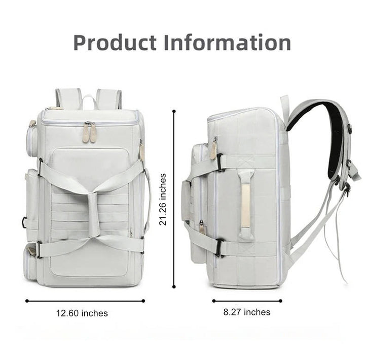 Mochila de viaje de gran capacidad, perfecta como equipaje de mano para aventuras unisex. Impermeable.