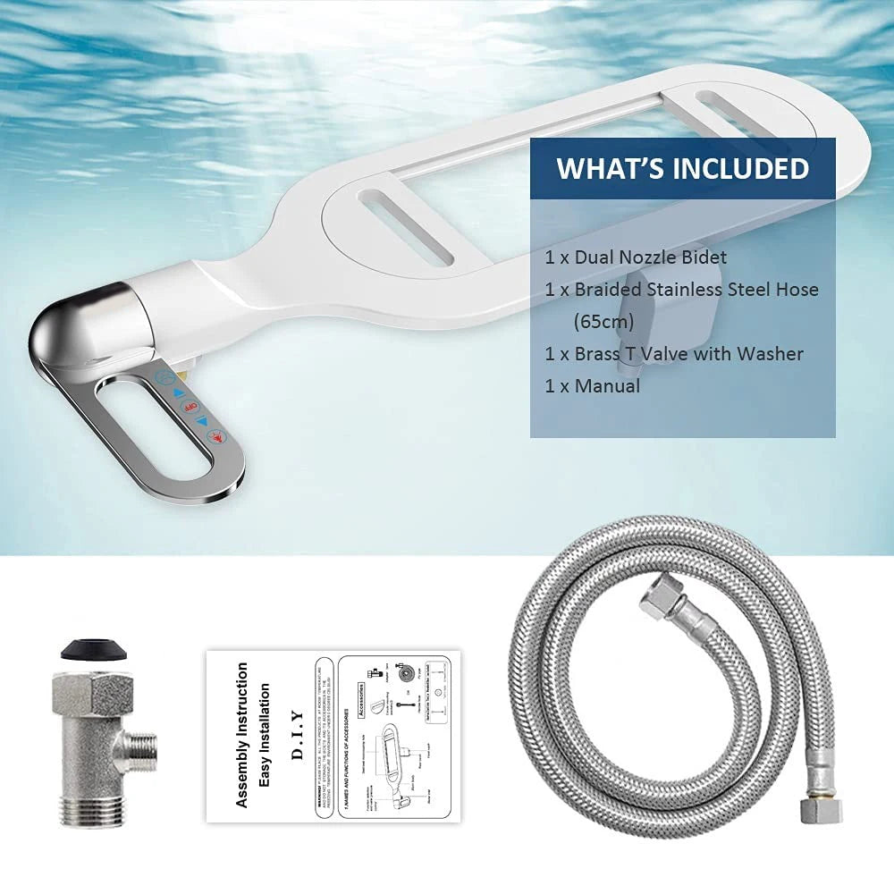 Accesorio de bidet de fácil instalación para inodoro, delgado y ecológico para una higiene total.