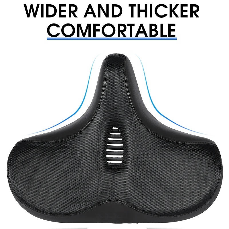 Sillín de ciclismo impermeable para mayor durabilidad, ideal para rutas largas y pedaleo cómodo.
