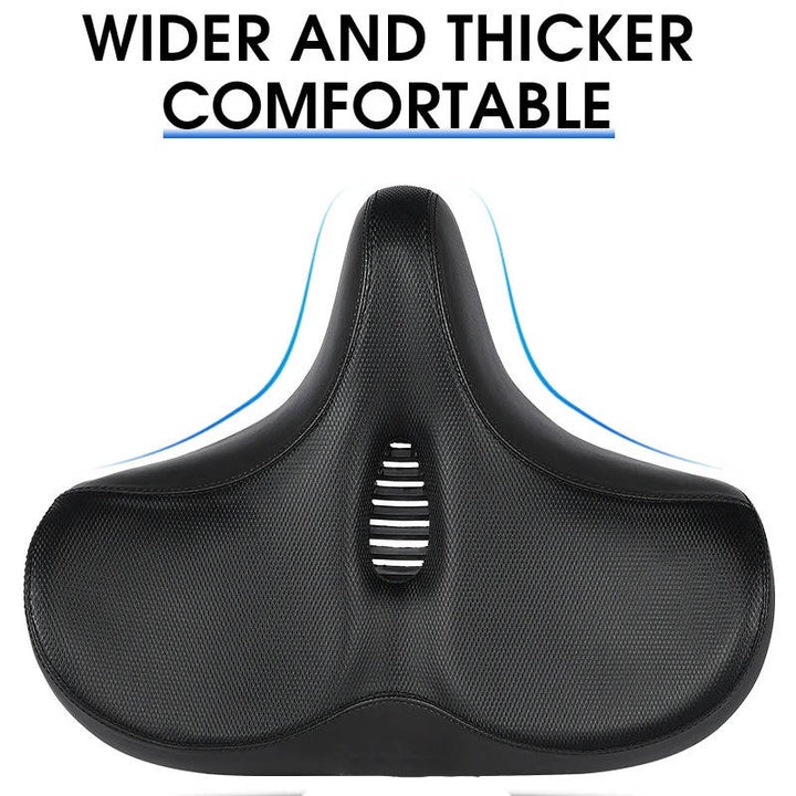 Sillín de ciclismo impermeable para mayor durabilidad, ideal para rutas largas y pedaleo cómodo.