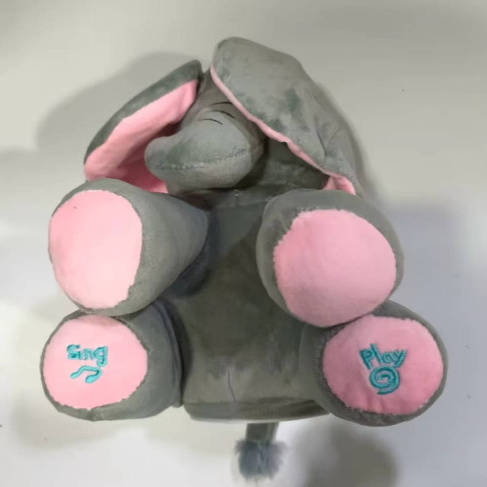 Juguete elefante interactivo con voz y canciones, didáctico para el aprendizaje de niños.