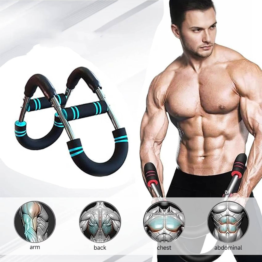 Expansor de brazos y pecho con resistencia ajustable para entrenamiento funcional en casa. Desarrolla fortaleza.