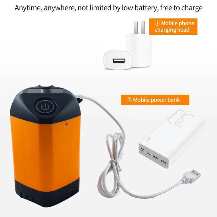 Mantén tu higiene: ducha portátil recargable, perfecta para acampar, senderismo y aventura.