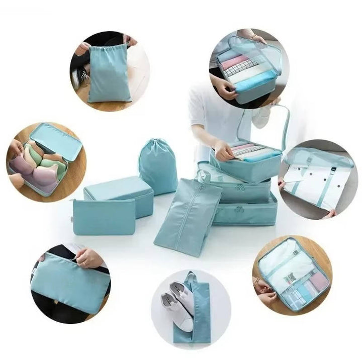 Viaja organizado con este set de cubos de empaque unisex. Ideal para ropa, accesorios y equipaje.