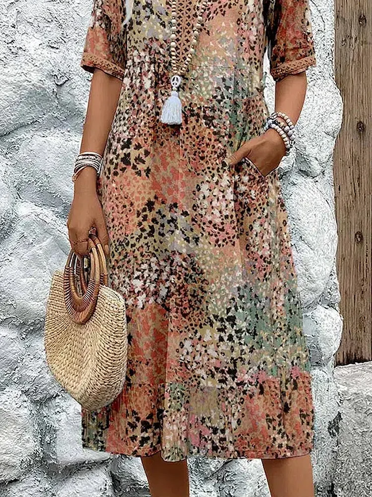 Vestido de mujer ligero y vibrante, perfecto para el verano, comodidad y estilo.
