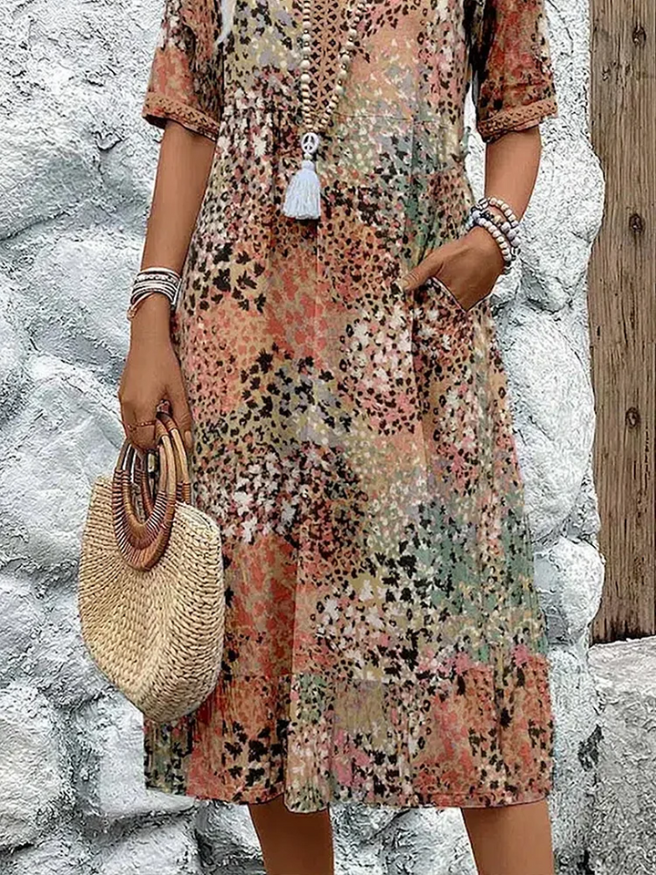 Vestido de mujer ligero y vibrante, perfecto para el verano, comodidad y estilo.