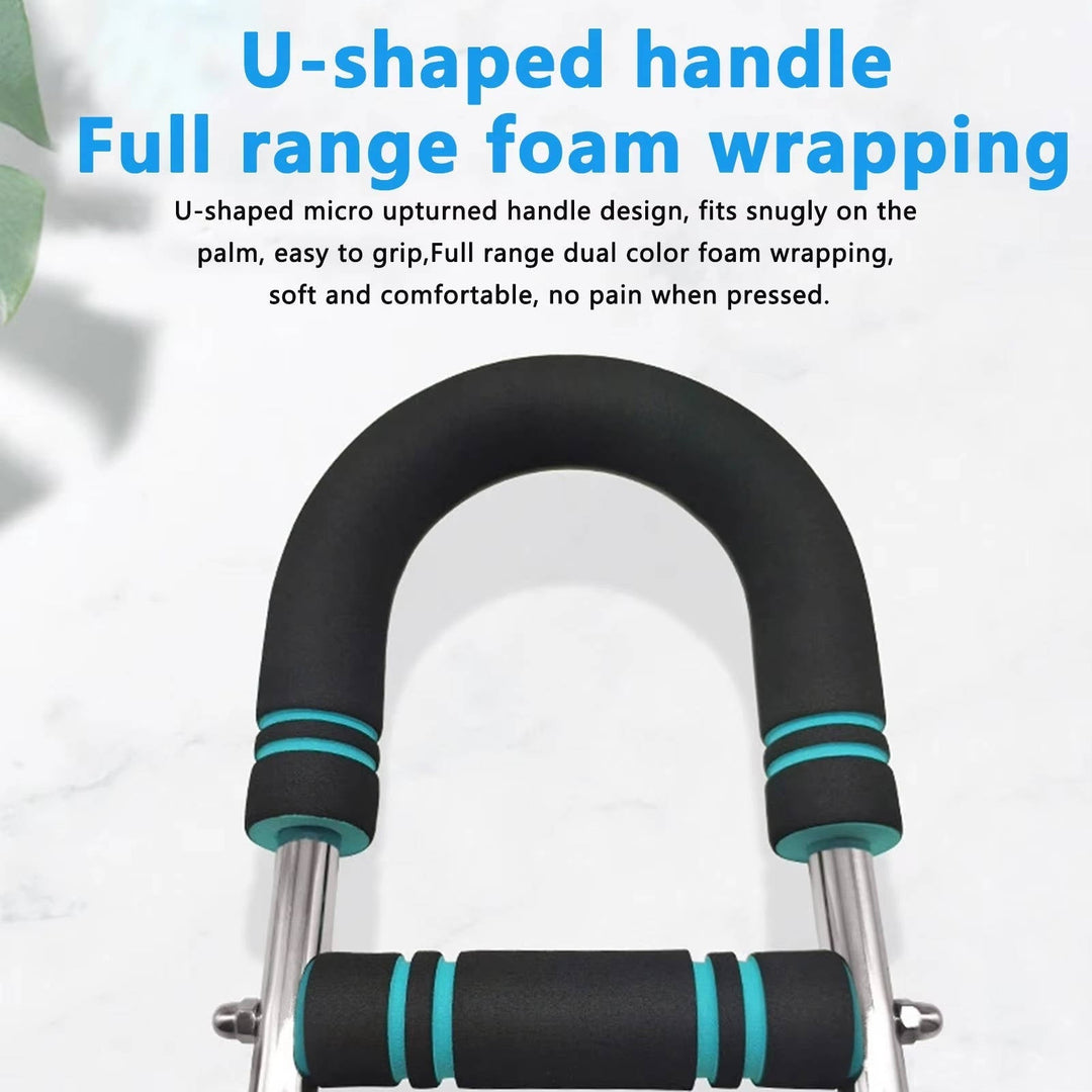 Expansor de brazos para entrenamiento de fuerza. Equipo fitness portátil para fortalecer bíceps y tríceps en casa.