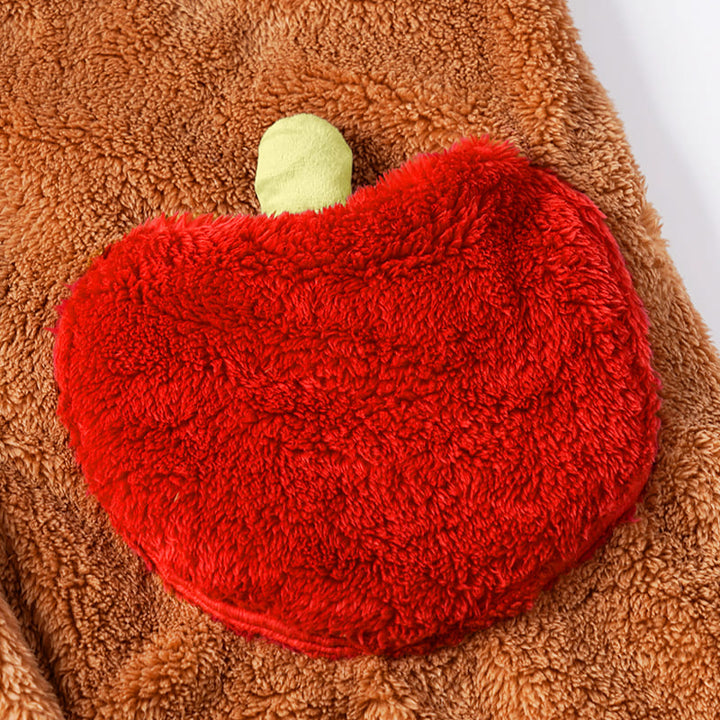 Acogedor pijama unisex de panda rojo, ideal para relajarse y dormir, poliéster suave.