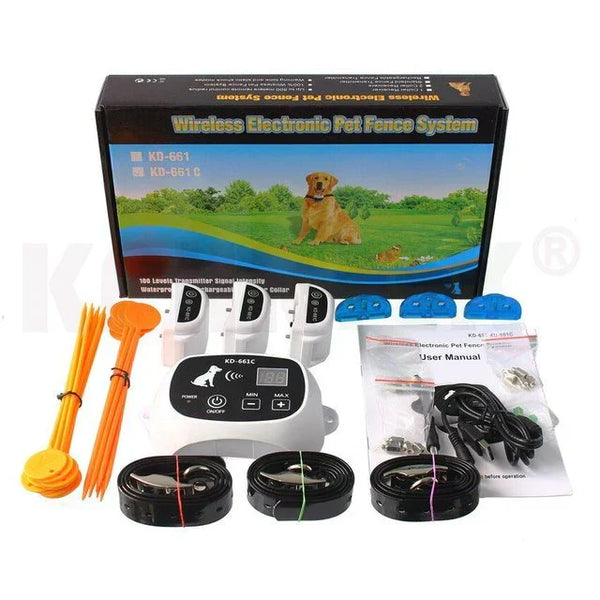 Cercado inalámbrico para perros, ofrece libertad y seguridad con valla invisible de adiestramiento.