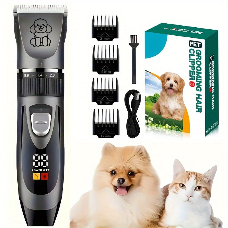 Cortadora de mascotas: diseño ergonómico, inalámbrica, recargable por USB. Perfecta para el cuidado animal.