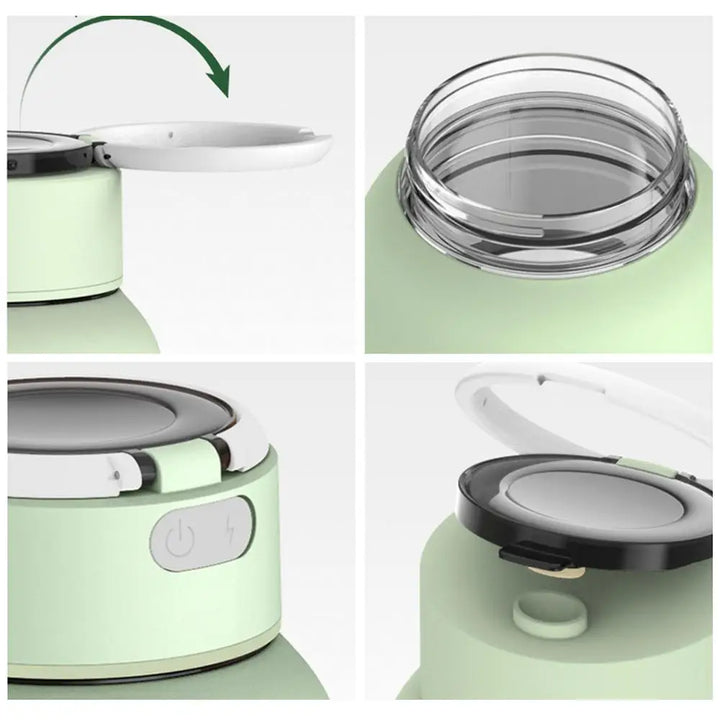 Batidora portátil para jugos frescos y batidos de frutas, ideal para mantener un estilo de vida saludable.