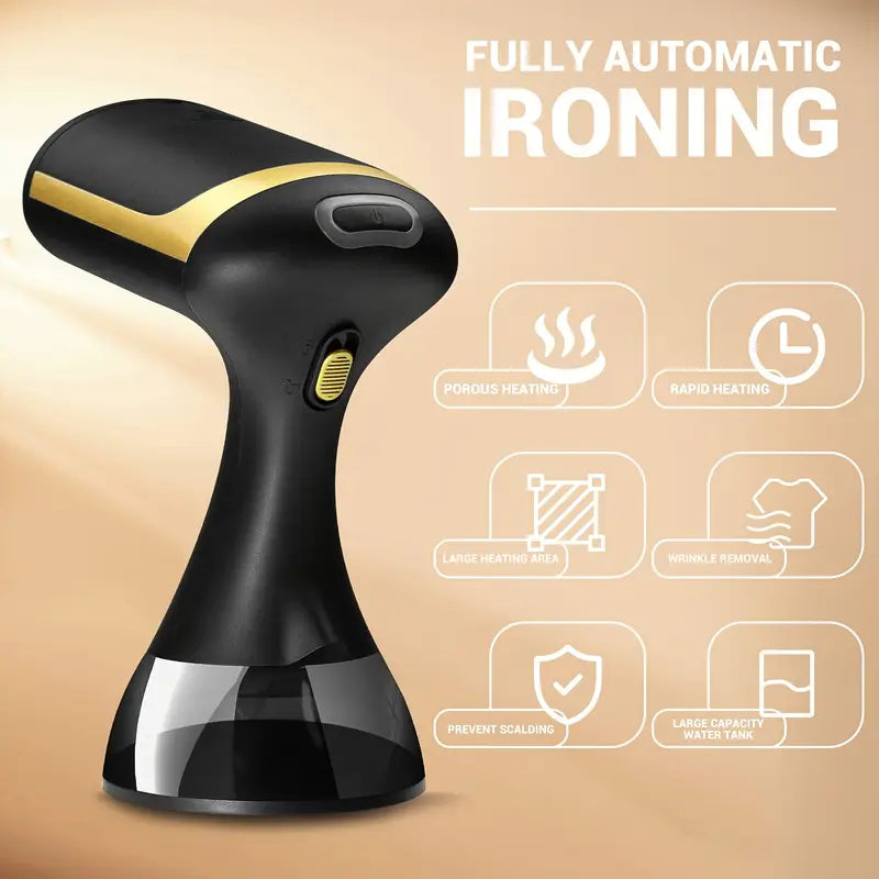 Ropa sin arrugas con el vaporizador portátil 1500W. Deshazte de las arrugas rápidamente y sin esfuerzo.