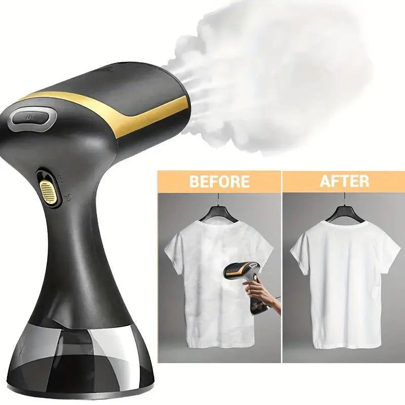 Diseño ergonómico del vaporizador de ropa portátil. Plancha vertical ligera para un manejo cómodo y eficaz.