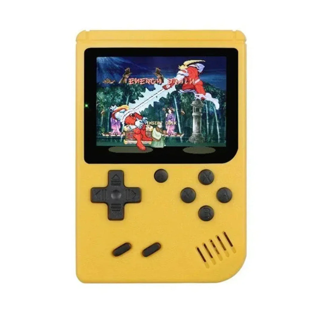 Consola retro portátil con diseño clásico y pantalla a color para 400+ juegos.
