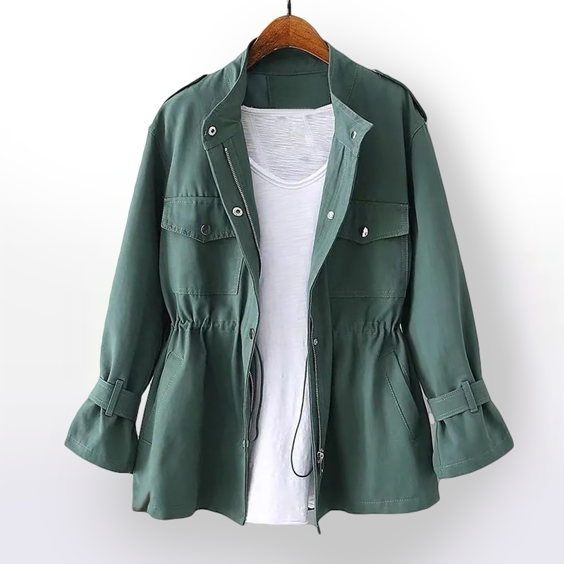 Blazer chaqueta mujer elegante, ideal para ropa de oficina y estilo sofisticado. Prenda versátil de moda femenina.