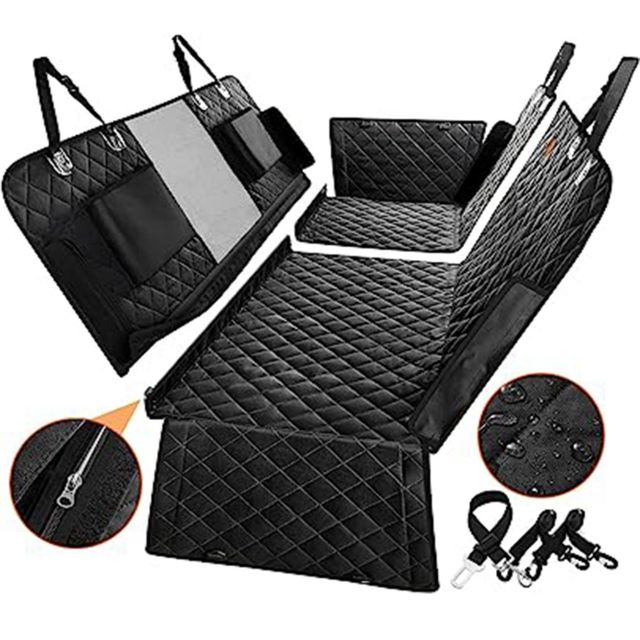 Funda impermeable para asiento trasero de coche, protege el interior del auto de perros y mascotas durante viajes.