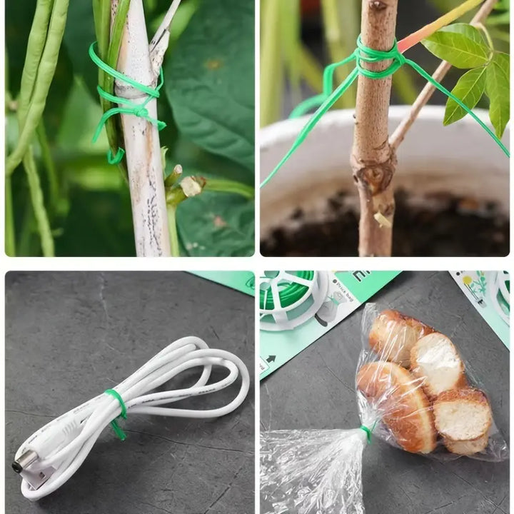 Organiza tu jardín con cinta de alambre verde, 50 metros para soporte y guía de todo tipo de plantas.