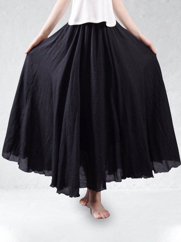 Falda larga de mujer, estilo bohemio chic. Fluida y ligera, perfecta para un look casual de verano.