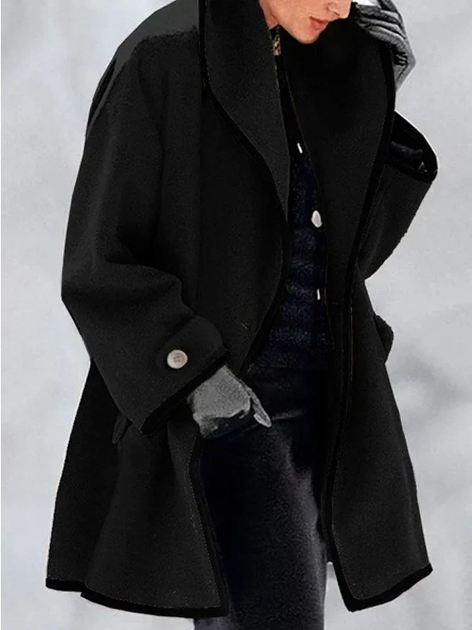 Abrigo oversize de invierno para mujer. Chaqueta cálida y moderna con estilo elegante, ideal para el frío.
